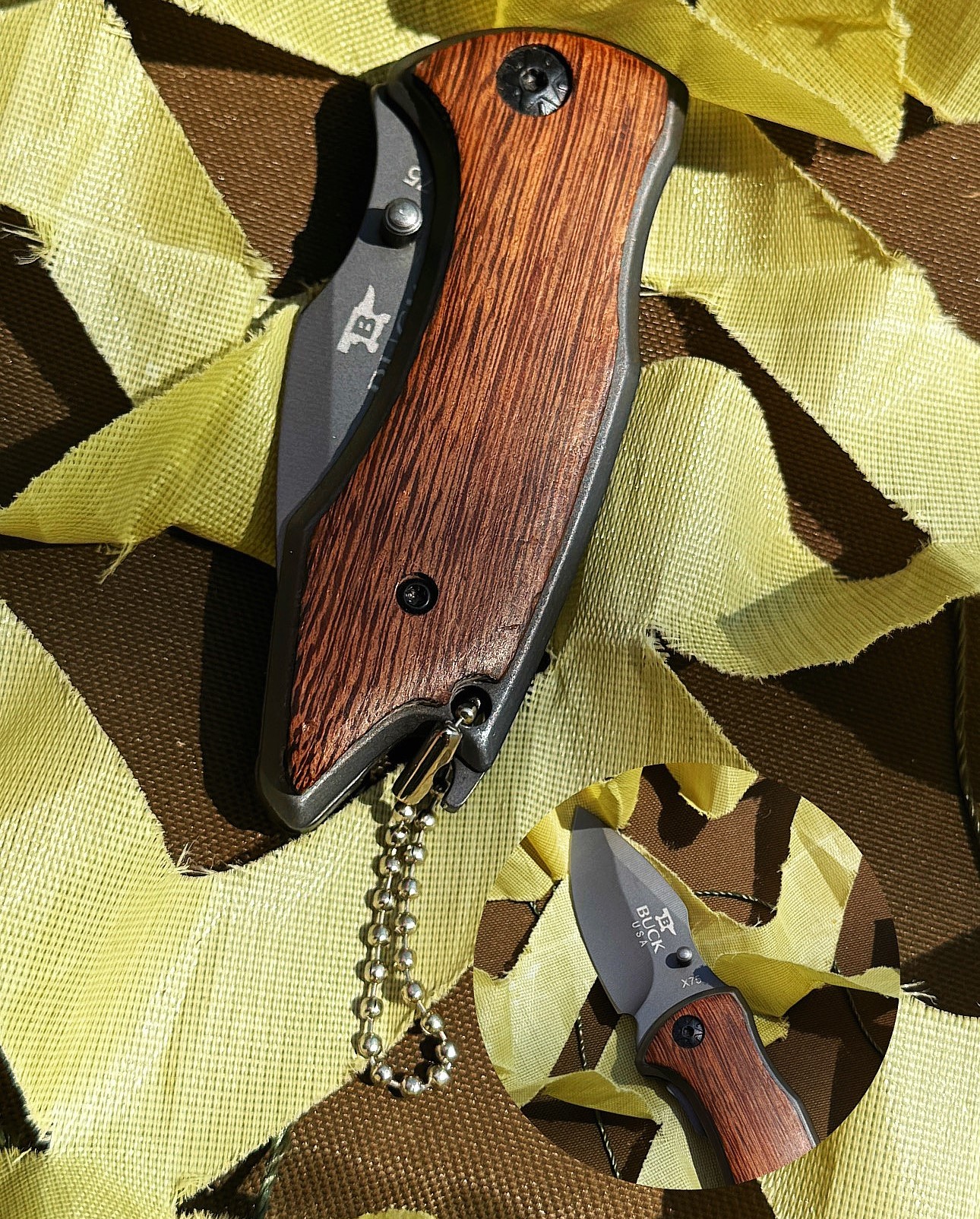 XQXO4595 چاقو دسته چوبی مینی